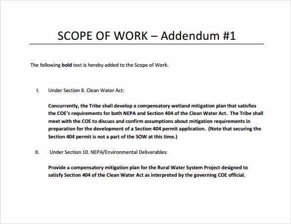 Sample Scopes Of Work Inspirational Scope Of Work 22 Dowload Free Documents In Pdf Word Excel