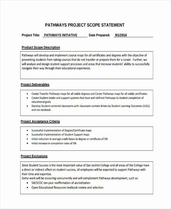 Sample Scopes Of Work Unique 7 Scope Statement Examples &amp; Samples Pdf