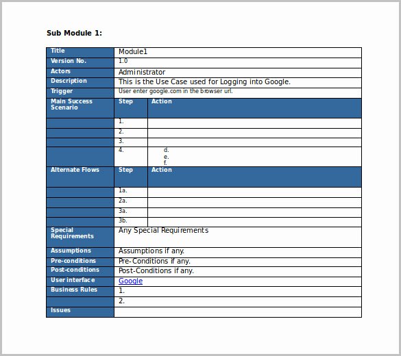 Sample Use Case Document Beautiful Test Case Template 22 Free Word Excel Pdf Documents