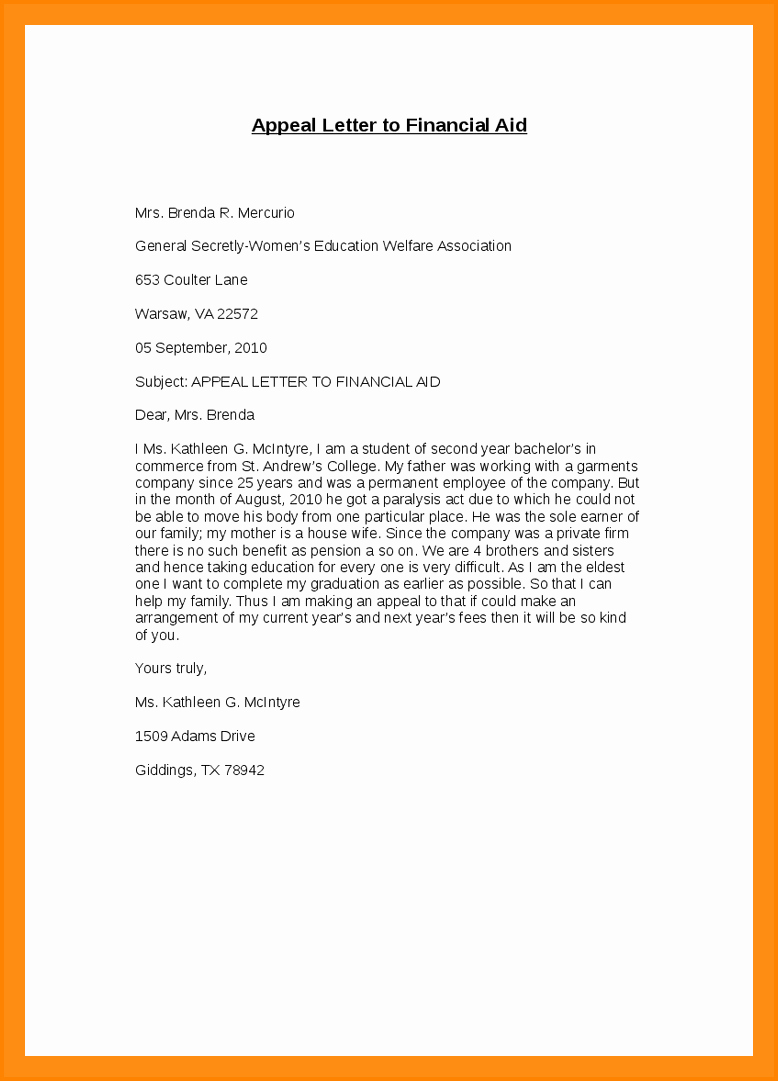 Sap Appeal Letter Beautiful 6 Sap Appeal Example Letter