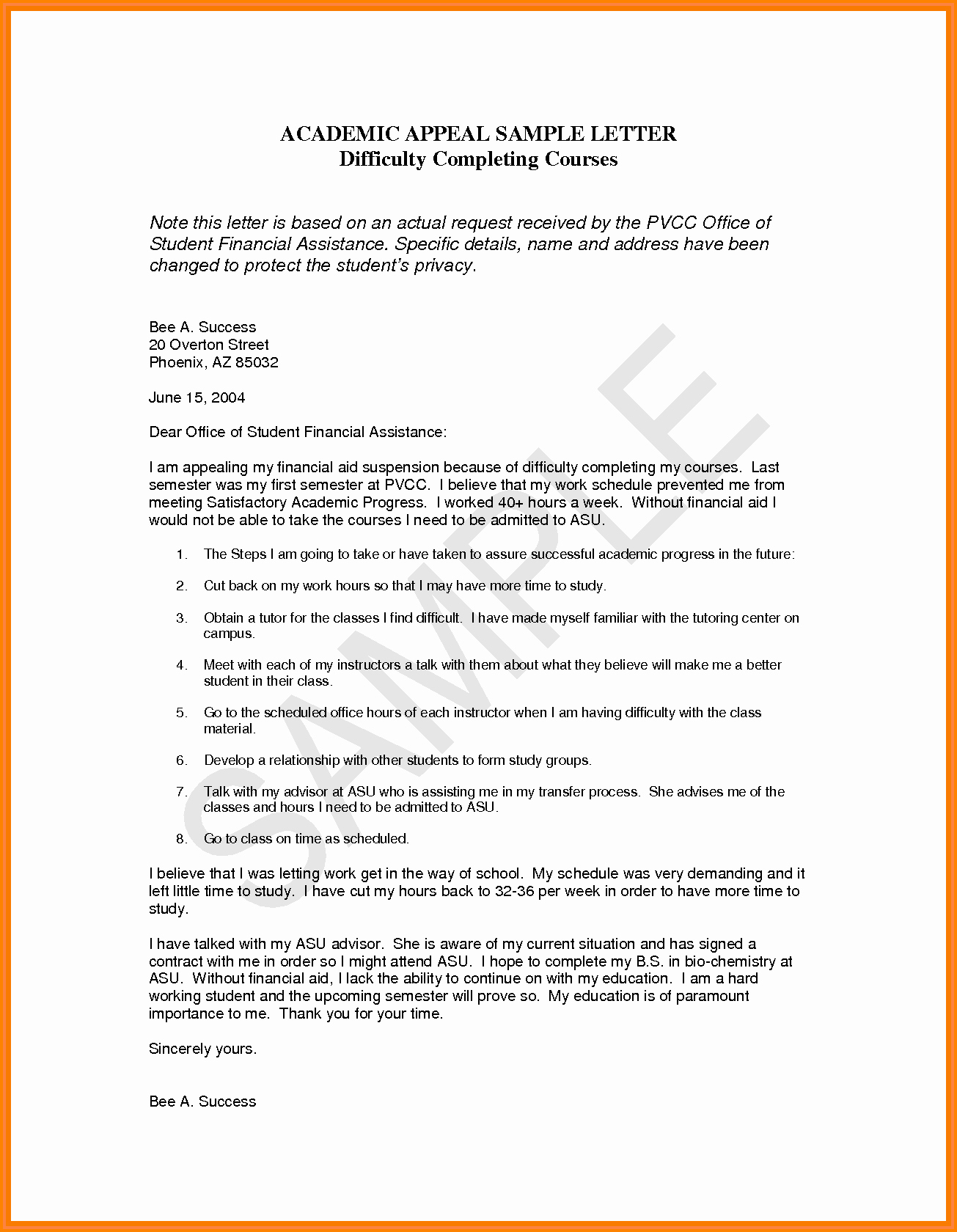 Sap Appeal Letter Example Fresh 13 Financial Aid Appeal Essay Examples