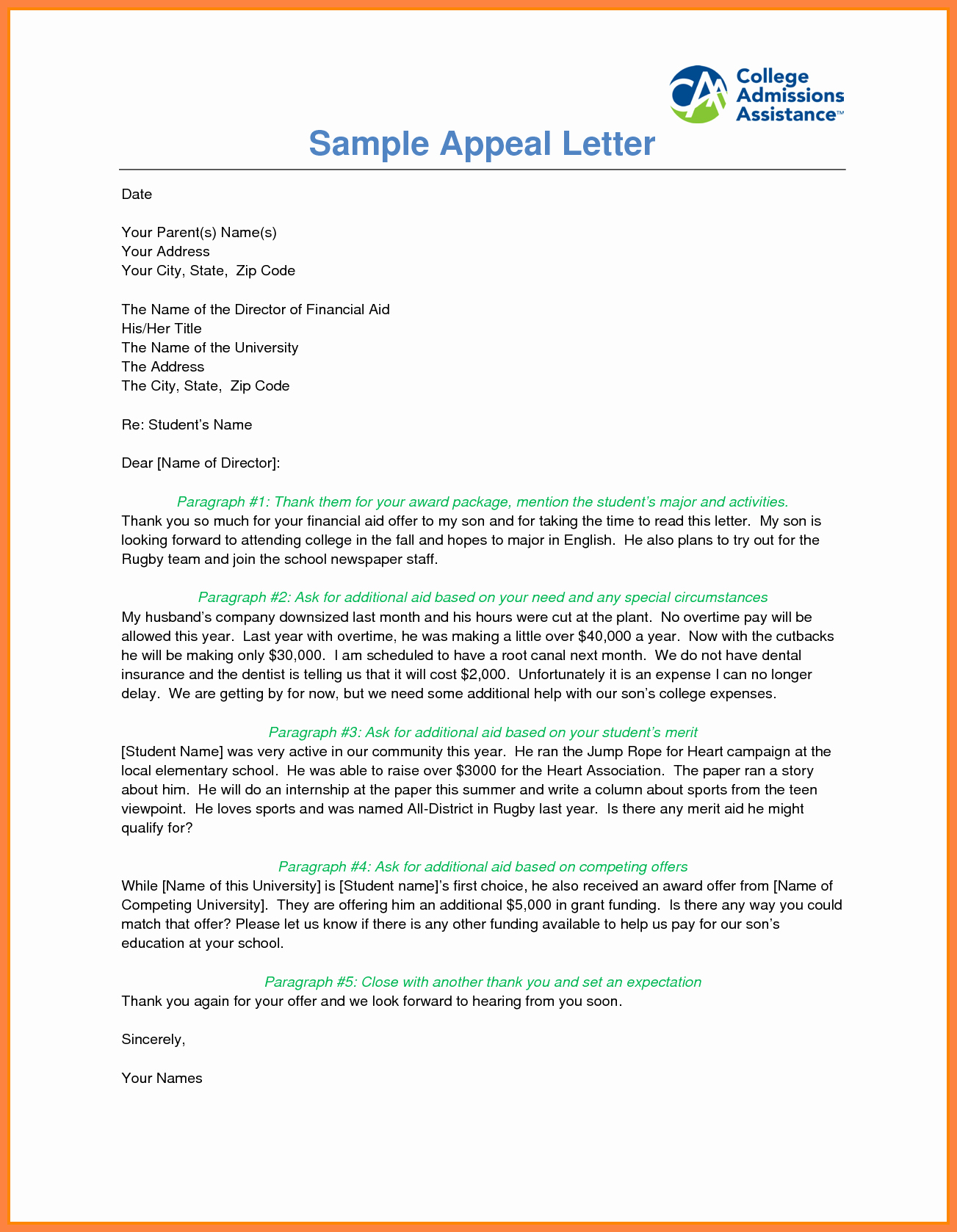 Sap Appeal Letter Example Unique 7 Sap Appeal Letter