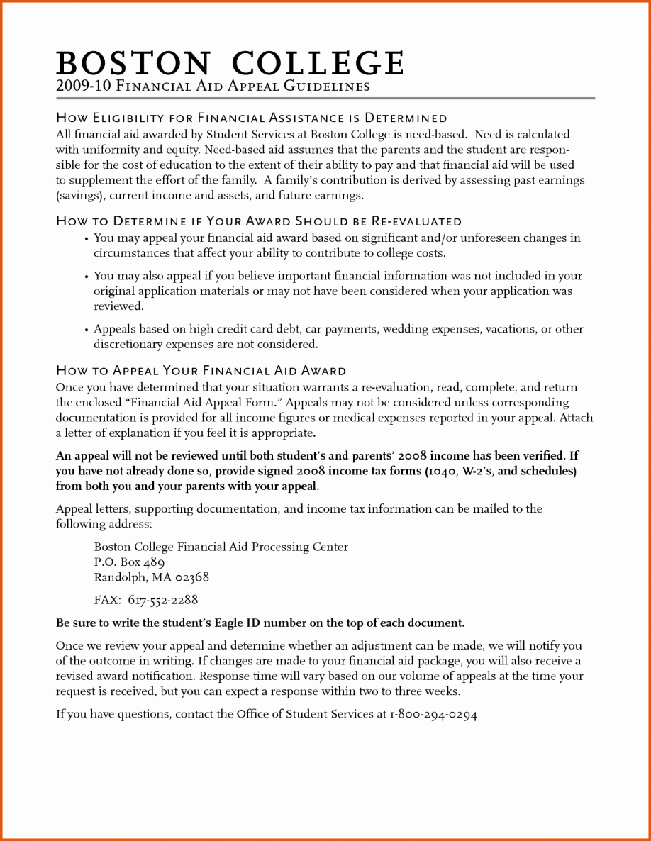 Sap Appeal Letter Example Unique Financial Aid Appeal Letter Example for Bad Grades