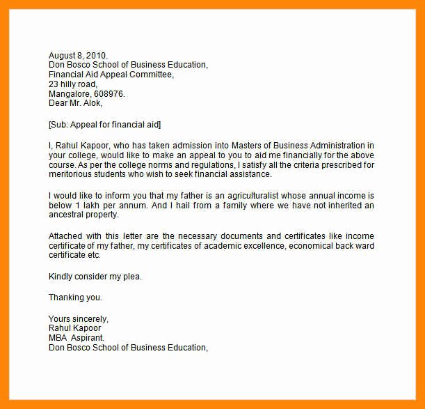 Sap Appeal Letter Examples Lovely 7 8 Sap Appeal Letter Example