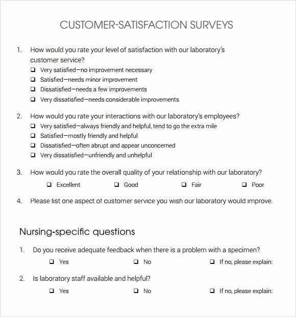 Satisfaction Survey Template Word Elegant 13 Sample Customer Satisfaction Survey Templates to