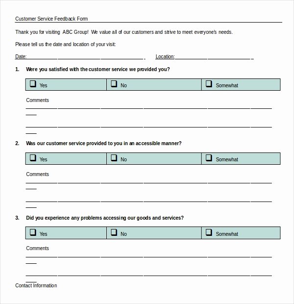 Satisfaction Survey Template Word Fresh Feedback Survey Template – 20 Free Word Excel Pdf