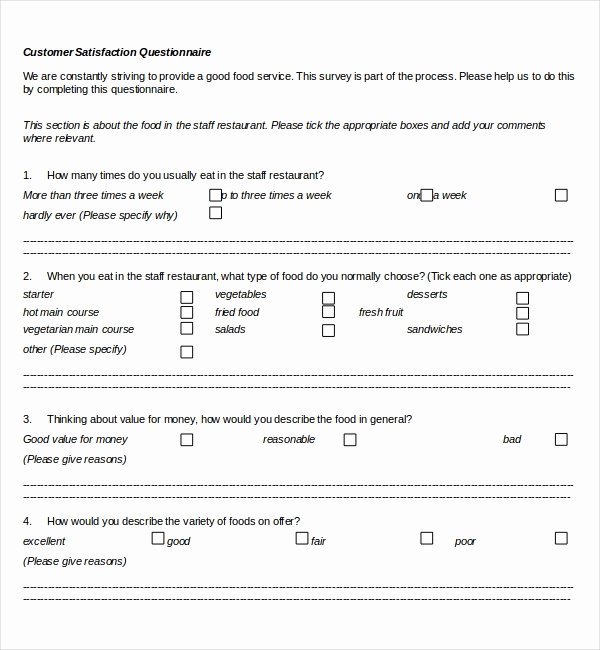 Satisfaction Survey Template Word Inspirational 16 Customer Satisfaction Survey Templates – Free Word