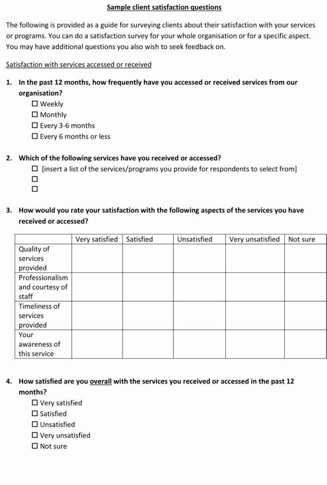 Satisfaction Survey Template Word Lovely Customer Satisfaction Survey Template and Samples