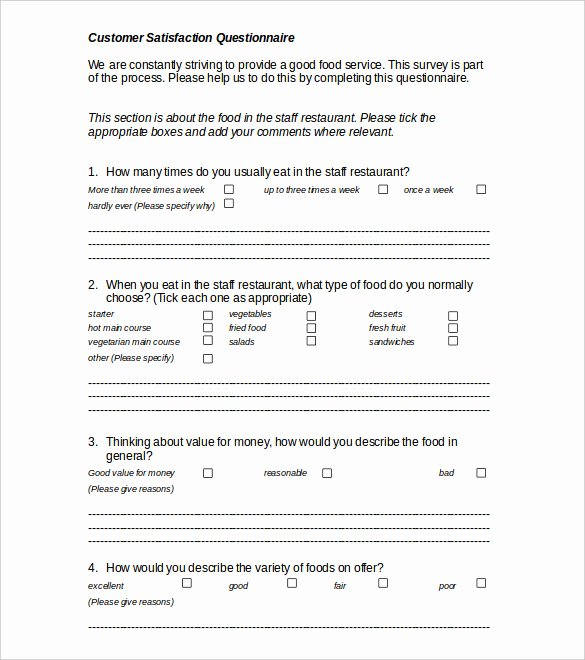 Satisfaction Survey Template Word Luxury Survey Templates – 27 Free Word Pdf Documents Download