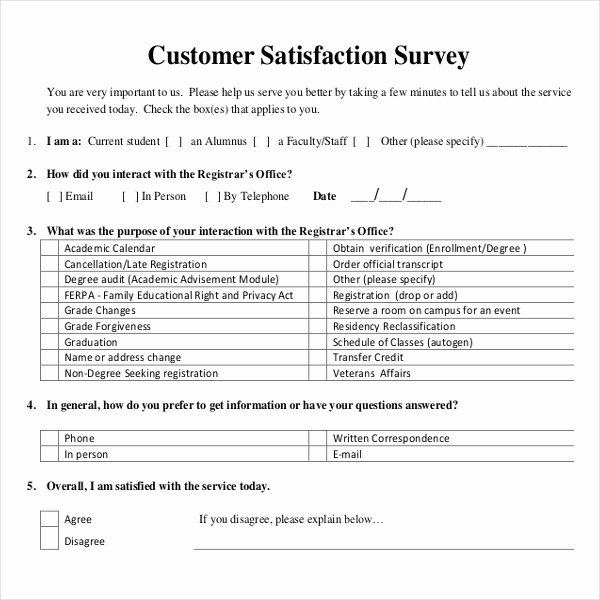 Satisfaction Survey Template Word Unique 16 Customer Satisfaction Survey Templates – Free Word