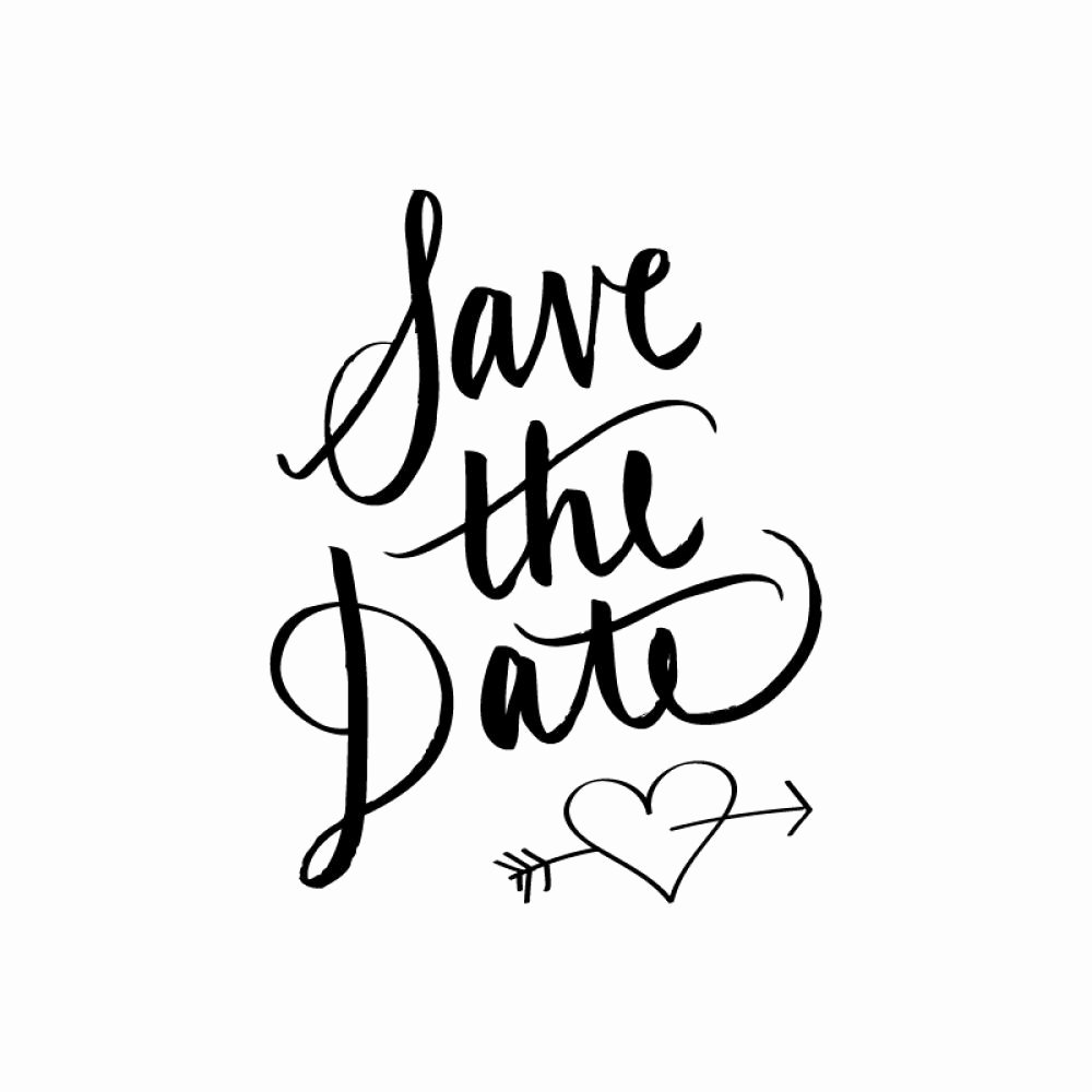 Save the Date Text Template Beautiful Save the Date Calligraphy Rubber Stamp Wed