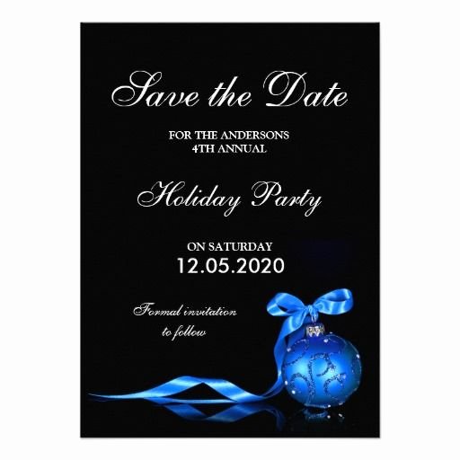 Save the Date Text Template Lovely formal Holiday Party Invitation Save the Date