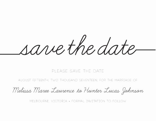 Save the Date Text Template Luxury Cursive Letterpress