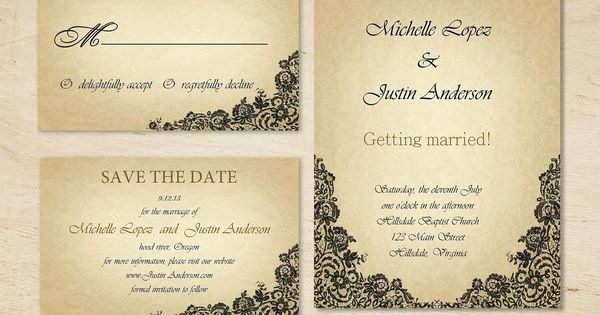 Save the Date Text Template Unique Wedding Invitation Lace Wedding Invitation Save the