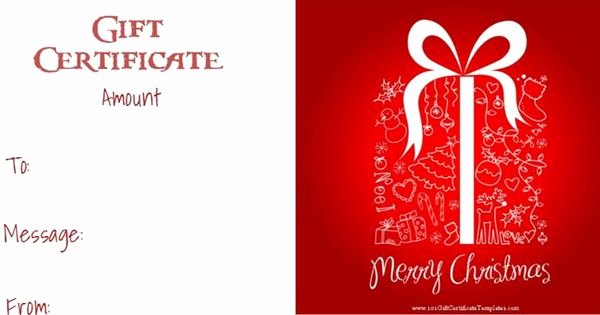 Scentsy Gift Certificate Template Awesome Christmas Gift Certificate Templates that Can Be