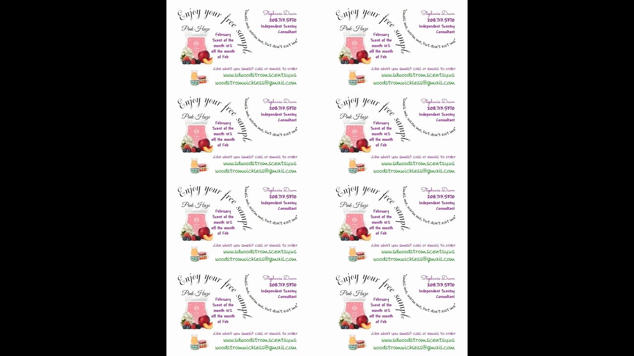 Scentsy Label Template 1502 Best Of Scentsy Sample Label Template