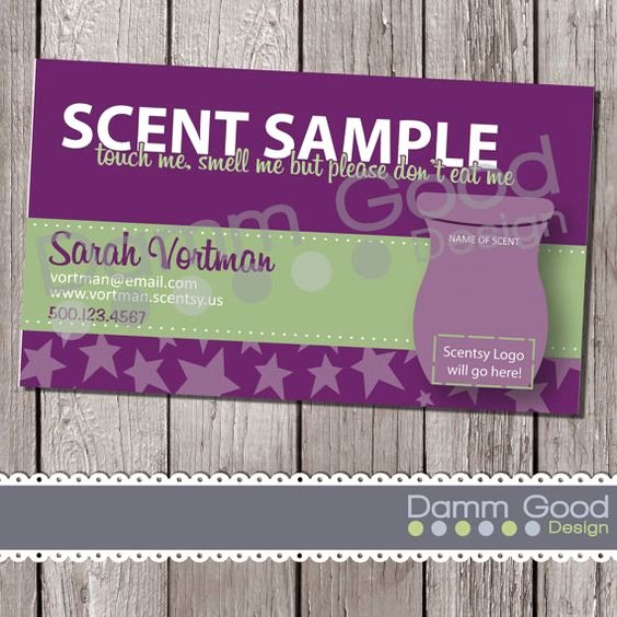 Scentsy Loyalty Cards Awesome Scentsy Scent Sample Cards Printable Scentsy by Damm