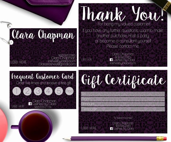 Scentsy Loyalty Cards Elegant Younique Business Cardsward Card T by Opheliafpg On Etsy