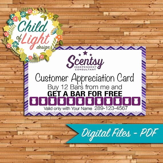 Scentsy Loyalty Cards Fresh Authorized Scentsy Vendor Business Cards Independent