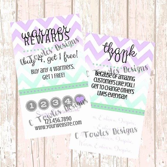 Scentsy Loyalty Cards Lovely Scentsy Purple Warmer Customer Rewards Card by Ctowlesdesigns