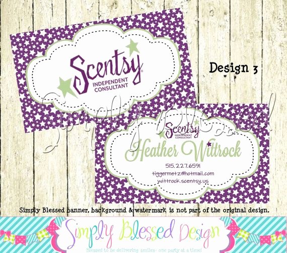 Scentsy Loyalty Cards Luxury Scentsy Double Sided Business Card Diy by by