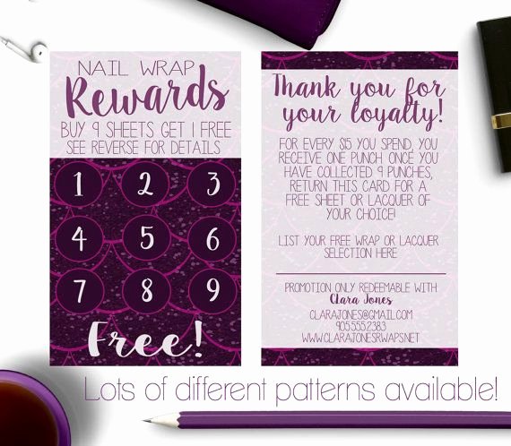 Scentsy Loyalty Cards Luxury Younique Business Cards Rewards Card Loyalty Card Jamberry