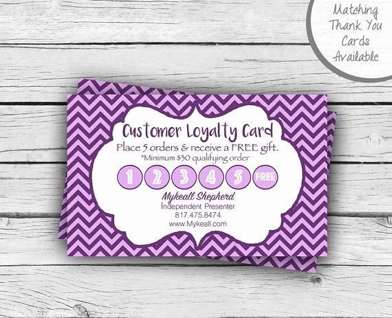 Scentsy Loyalty Cards New Digital Customer Loyalty Card Younique Inspired Customer