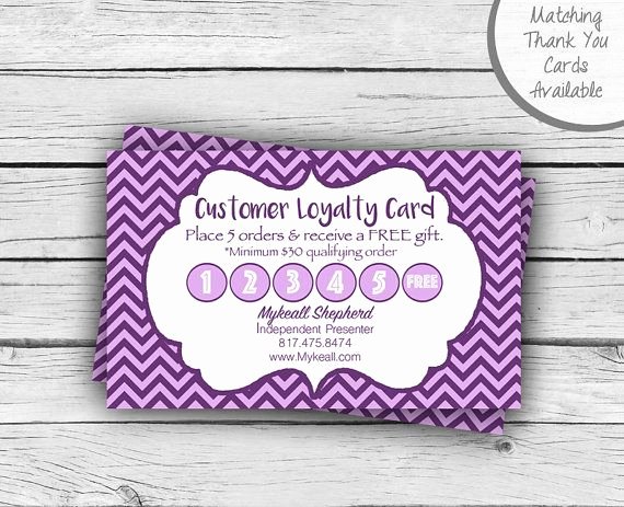Scentsy Loyalty Cards New Digital Customer Loyalty Card Younique Inspired Customer