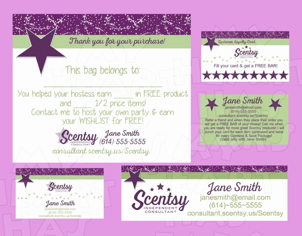 Scentsy Loyalty Cards Unique New Scentsy Logo Business Bundle Custom Printable Digital