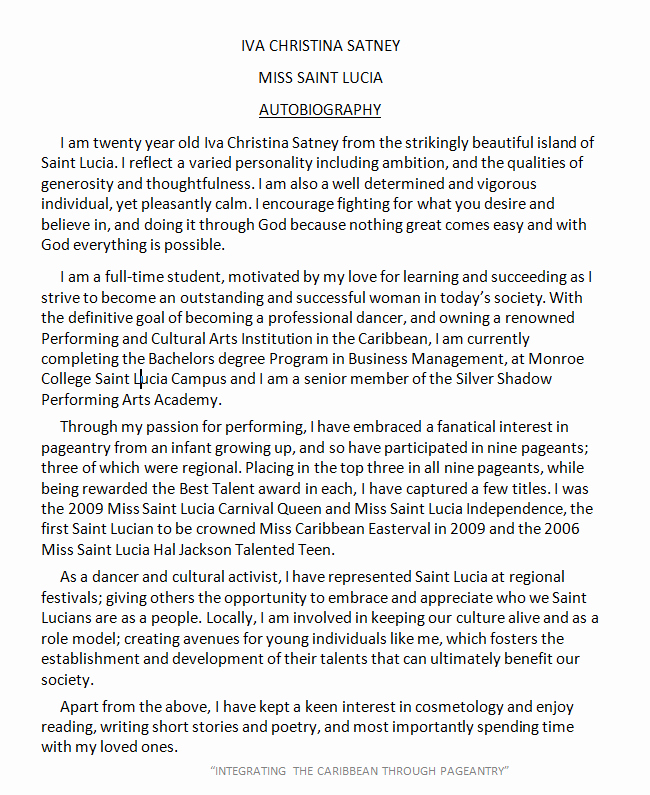 Scholarship Biography Essay Examples Lovely Autobiography Example Layouts