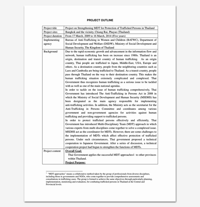 Science Fair Project Template Word Beautiful Project Outline Template 15 Sample Example format