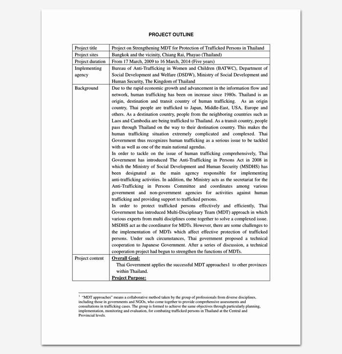 Science Fair Project Template Word Beautiful Project Outline Template 15 Sample Example format