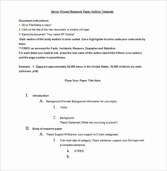 Science Fair Project Template Word Best Of 5 Free Project Outline Templates Word Excel Pdf formats