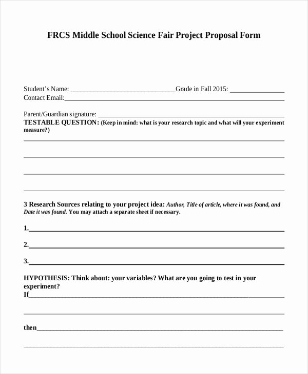 Science Fair Project Template Word Best Of Sample Science Fair Proposal form 10 Free Documents In