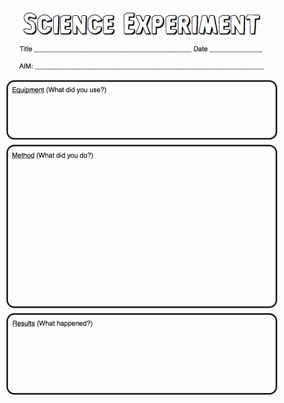 Science Fair Project Template Word Best Of Science Experiment Template for Kids School