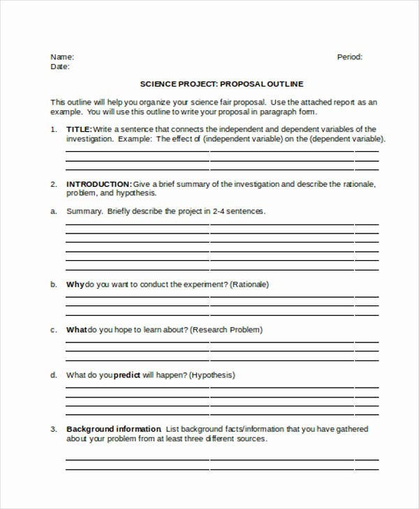 Science Fair Project Template Word Inspirational 28 Outline Templates In Word