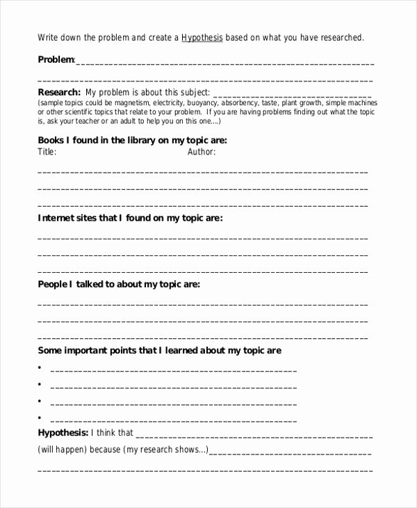 Science Fair Proposal Sheet Inspirational Sample Science Fair Proposal form 10 Free Documents In