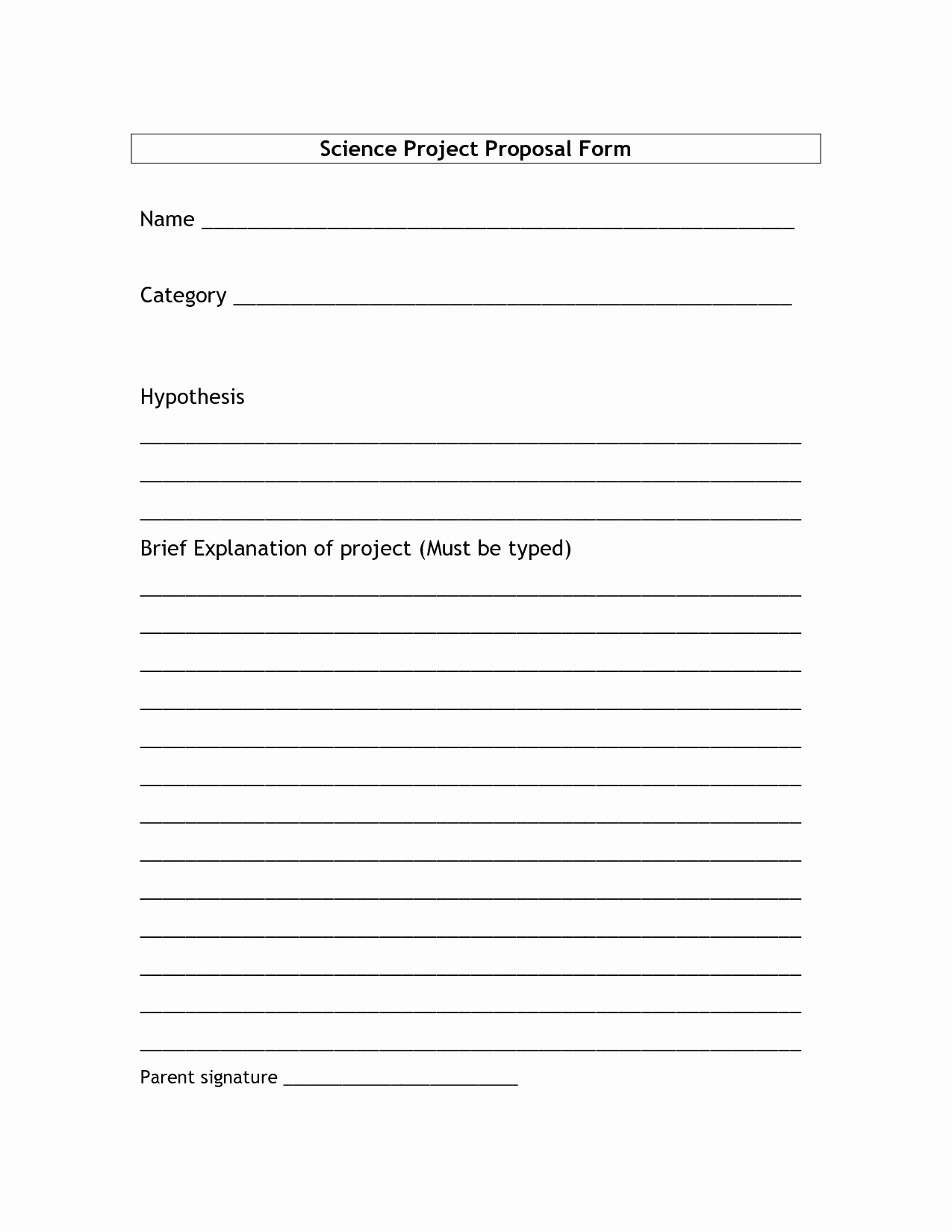 Science Fair Proposal Sheet Lovely Science Fair Project forms 13 Quick Tips Regarding Science