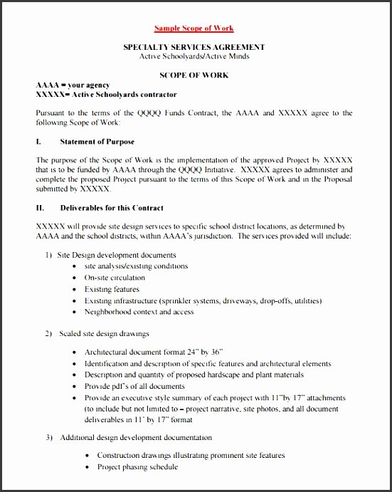 Scope Of Work Example Construction Elegant 6 Printable Construction Scope Work Sampletemplatess