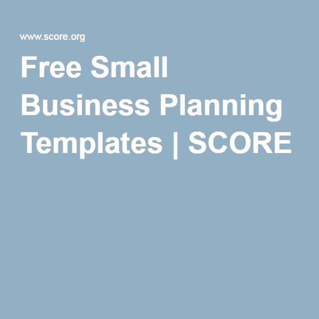 Score Business Plan Templates Inspirational Free Small Business Planning Templates