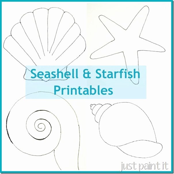 Seashell Template Printable Inspirational Seashell and Starfish Pattern Printables Just Paint It Blog