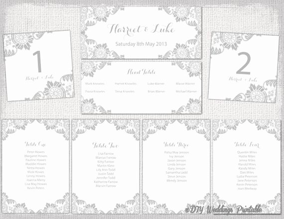 Seating Chart Template Word Elegant Wedding Seating Chart Template Silver Gray Antique