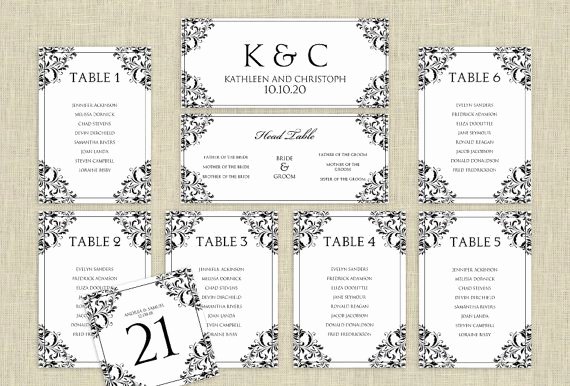 Seating Chart Template Word Unique Wedding Seating Chart Template Download Instantly