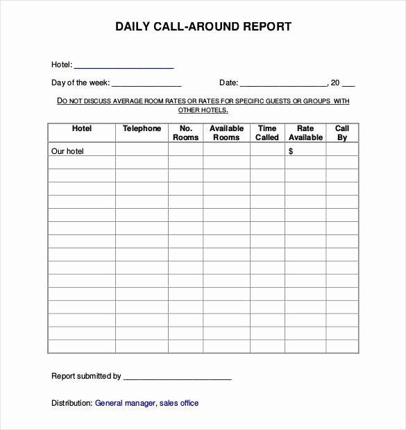 Security Guard Daily Activity Report Template