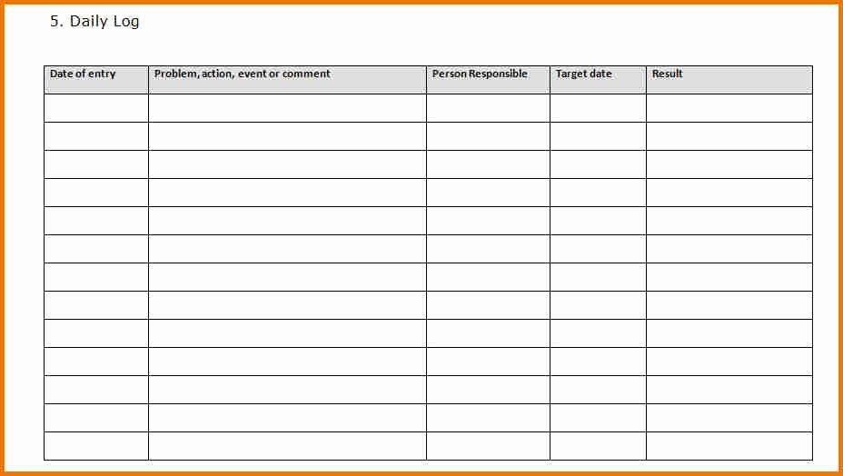 Security Guard Daily Activity Report Template Inspirational 19 Of Blank Log Template