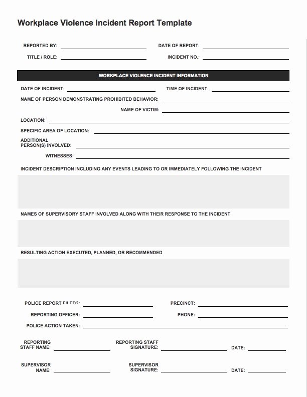 Security Incident Report Template Word Best Of Free Incident Report Templates &amp; forms