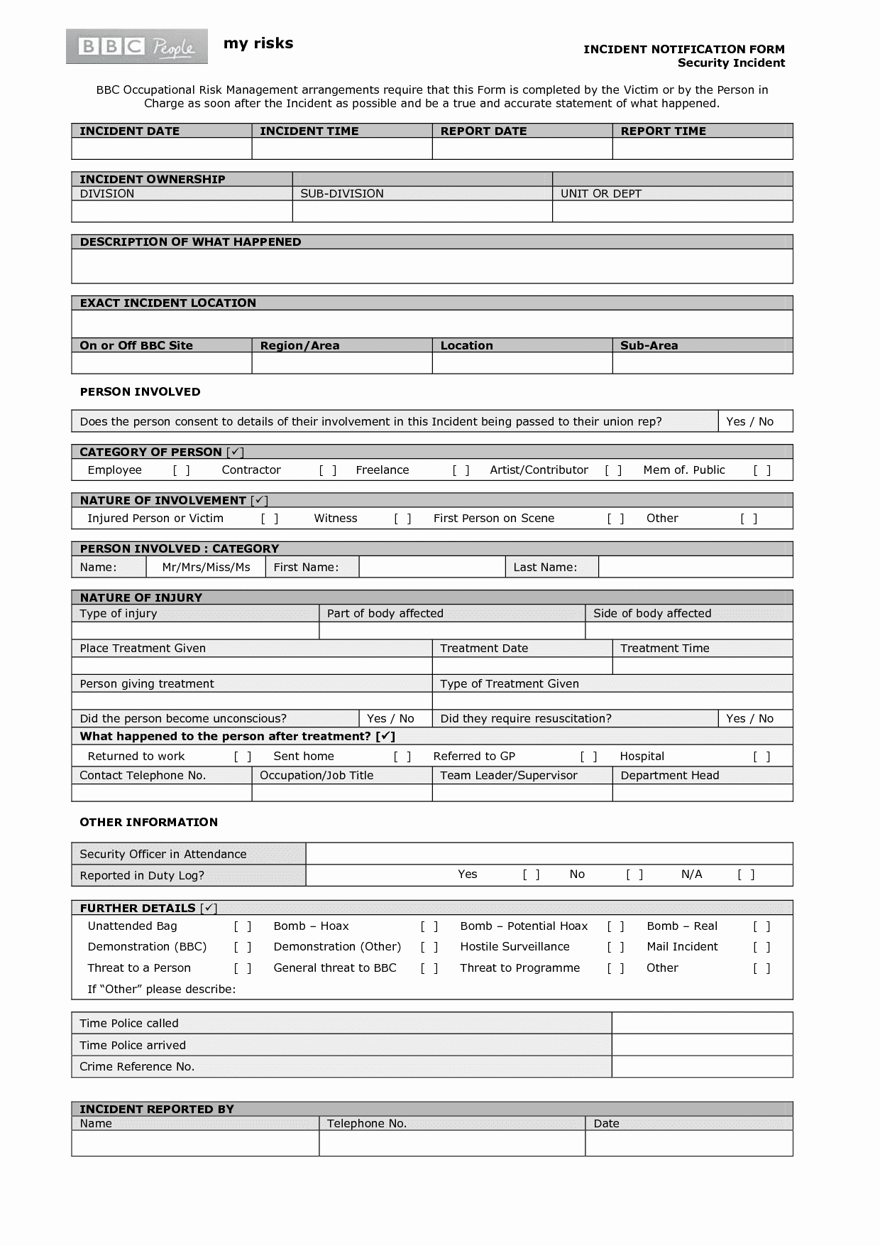 Security Incident Report Template Word Elegant Report Security Guard Incident Template Pdf Written