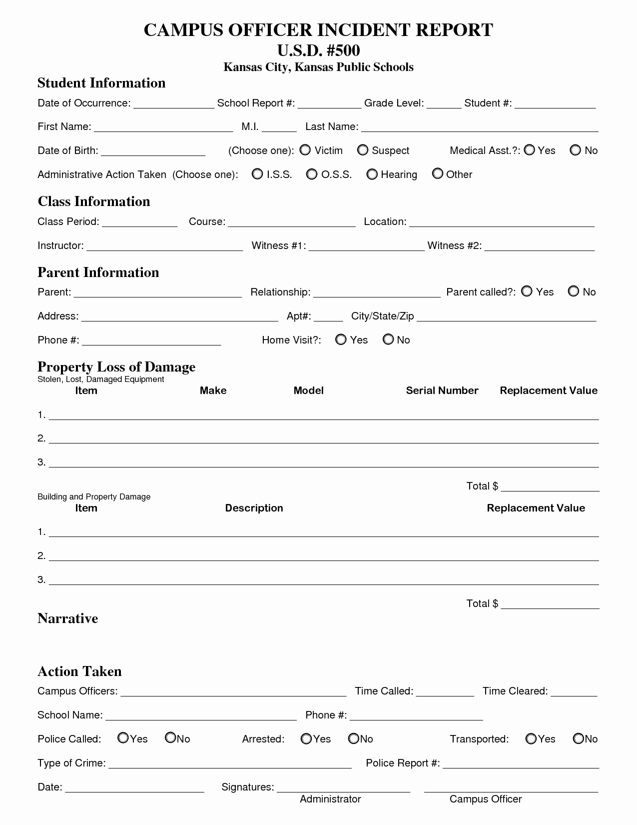 Security Report Example Unique Best S Of Security Guard Incident Report form