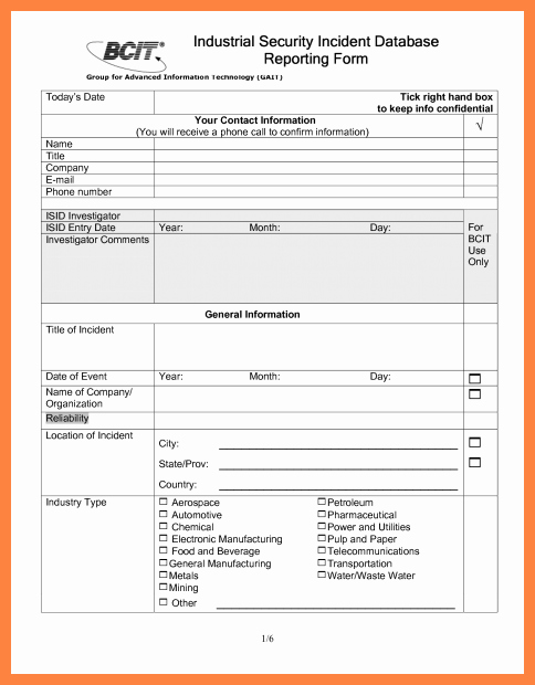 Security Report Sample Unique 9 Security Officer Incident Report Template