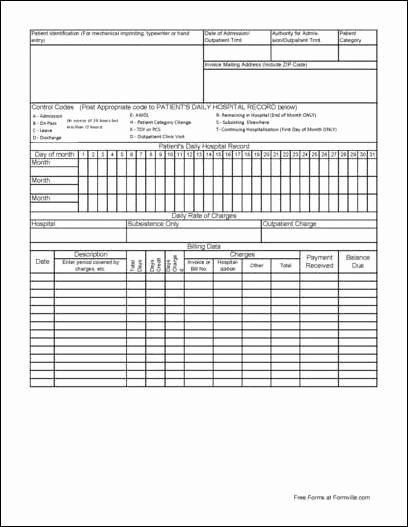 Self Employment Ledger forms Awesome Free Easy Copy Patient Ledger From formville